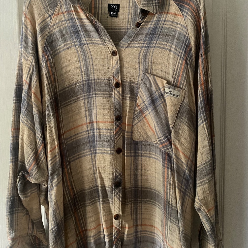 BDG plaid shirt tunic